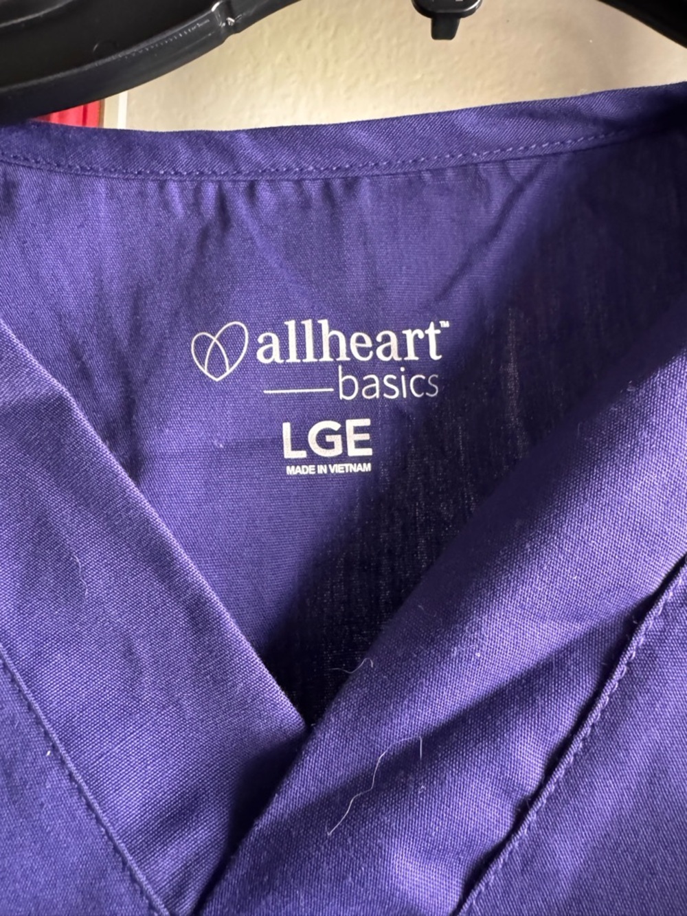 Allheart Women's Purple Scrub Top and Pants Set - Picture 2 of 3
